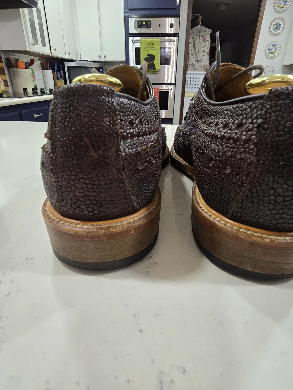 Billy Reid Pebble Grain Wingtip Shoes
